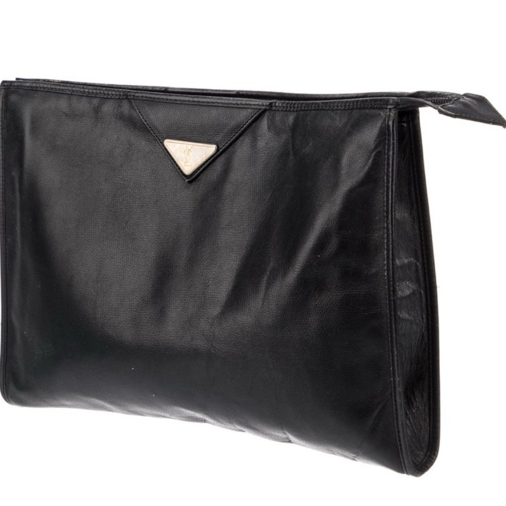 Vintage Yves Saint Laurent leather clutch
